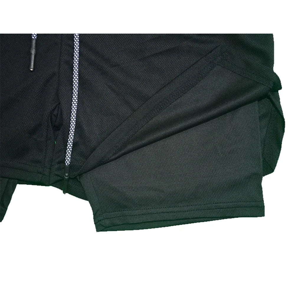 Men's 2-in-1 Compression Running Shorts with Phone Pockets