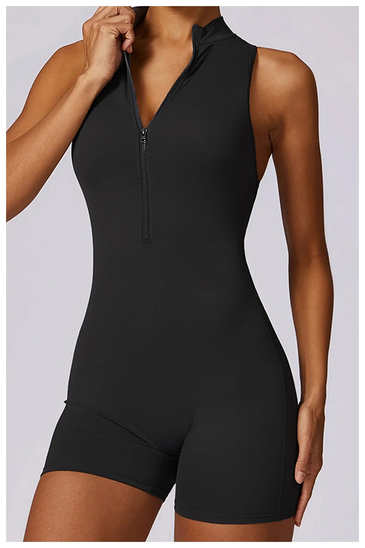 Women's Sleeveless Slim Activewear Jumpsuit for Fitness Wear