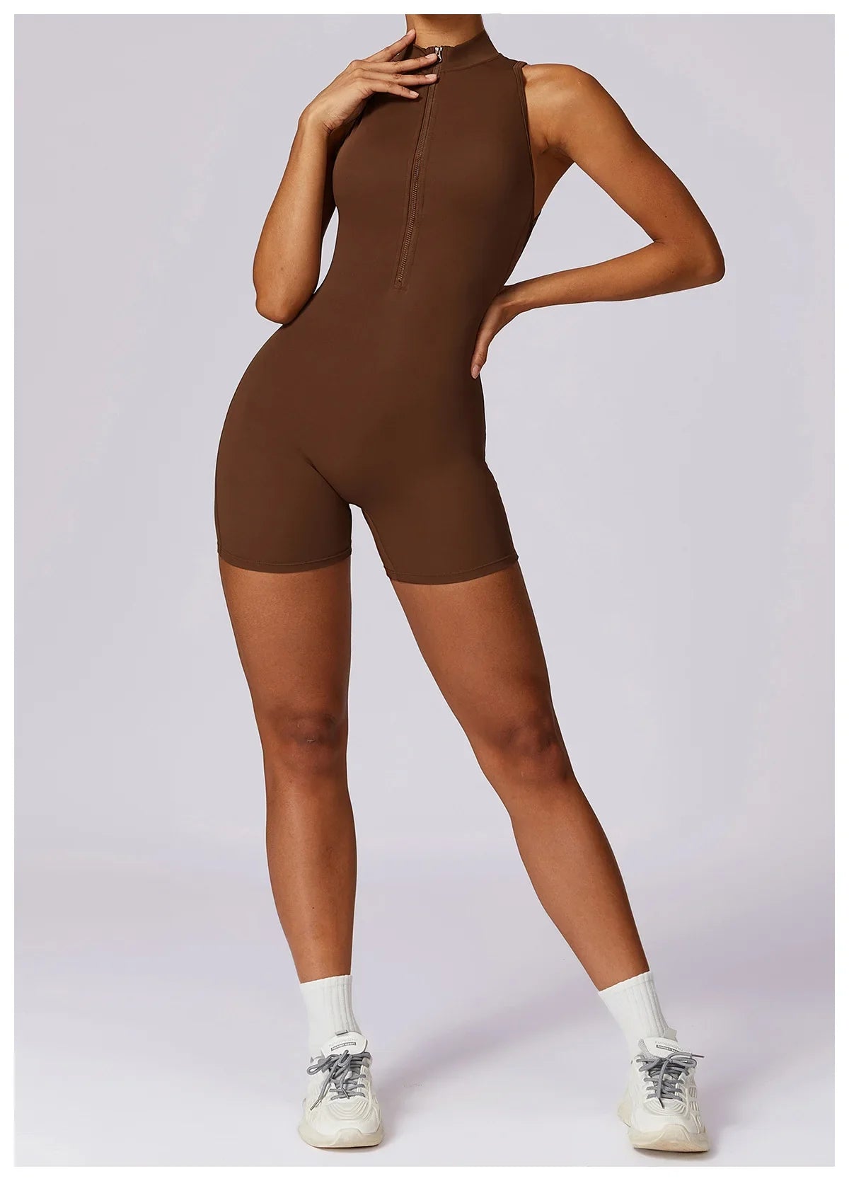 Women's Sleeveless Slim Activewear Jumpsuit for Fitness Wear