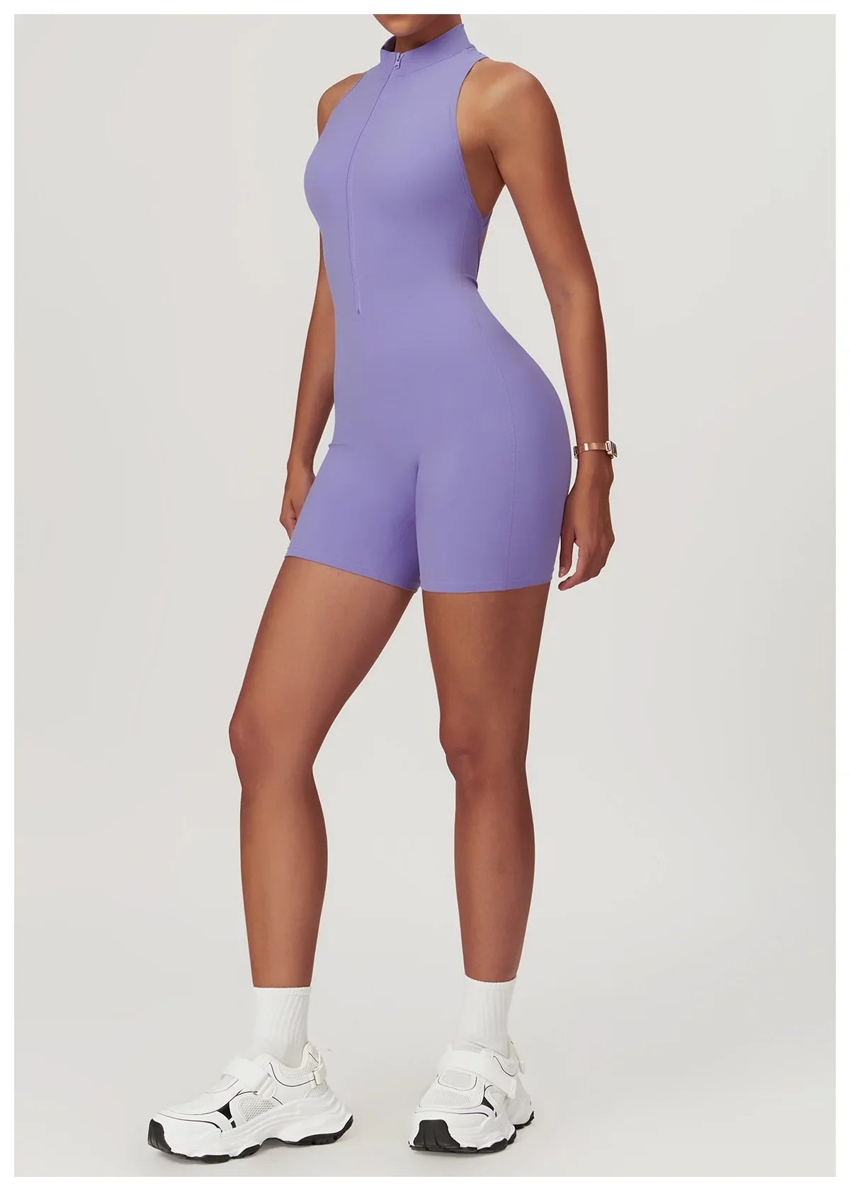 Women's Sleeveless Slim Activewear Jumpsuit for Fitness Wear