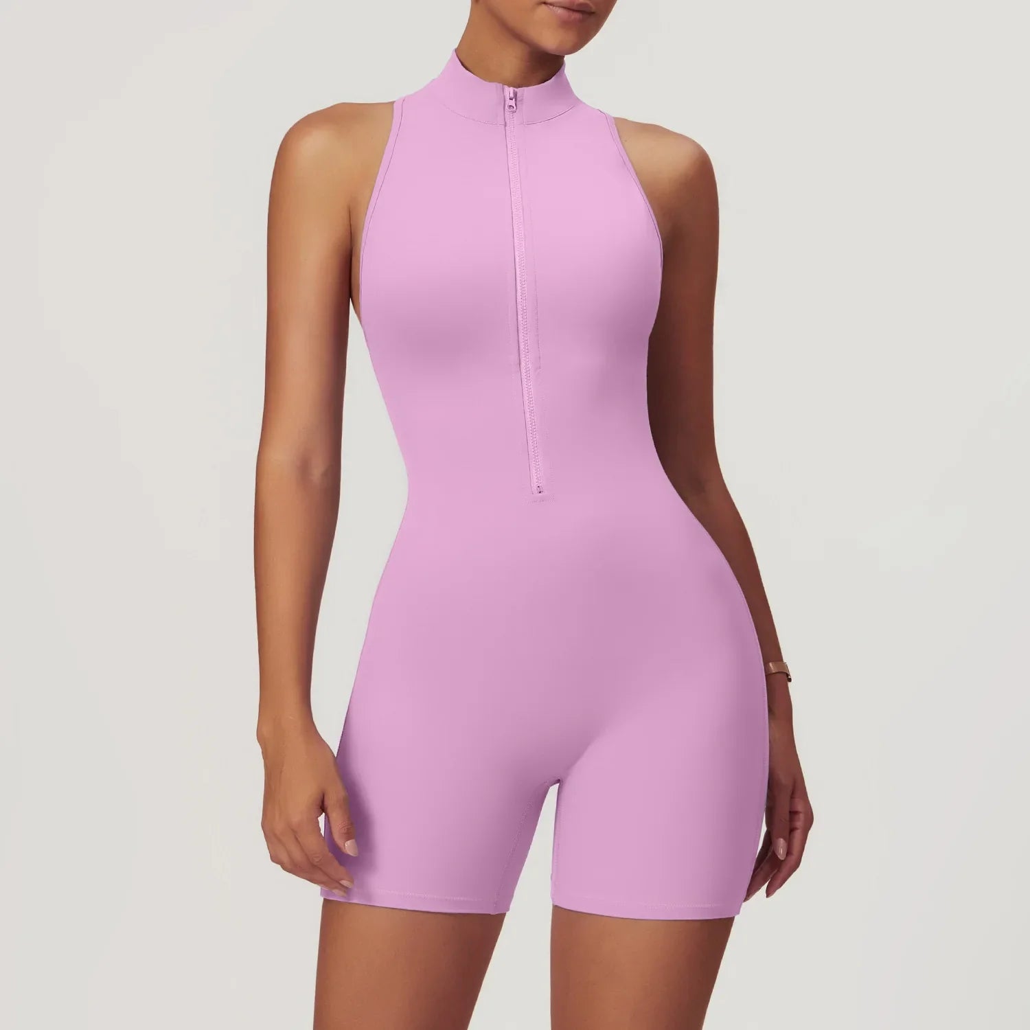 Women's Sleeveless Slim Activewear Jumpsuit for Fitness Wear