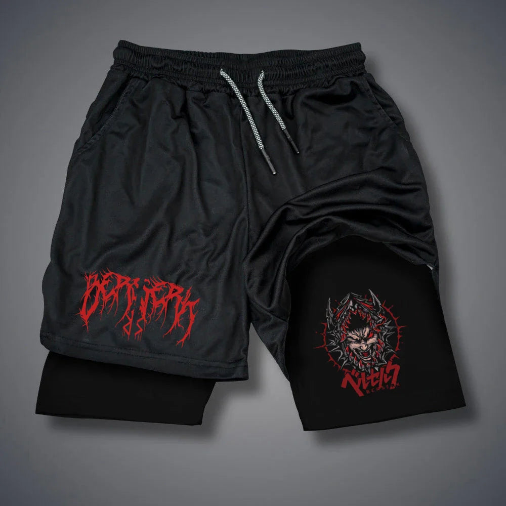 Men's 2-in-1 Compression Running Shorts with Phone Pockets
