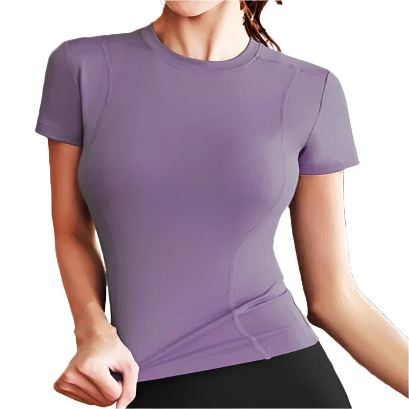 Women's Performance Workout T-Shirt Breathable Activewear Fitness Top
