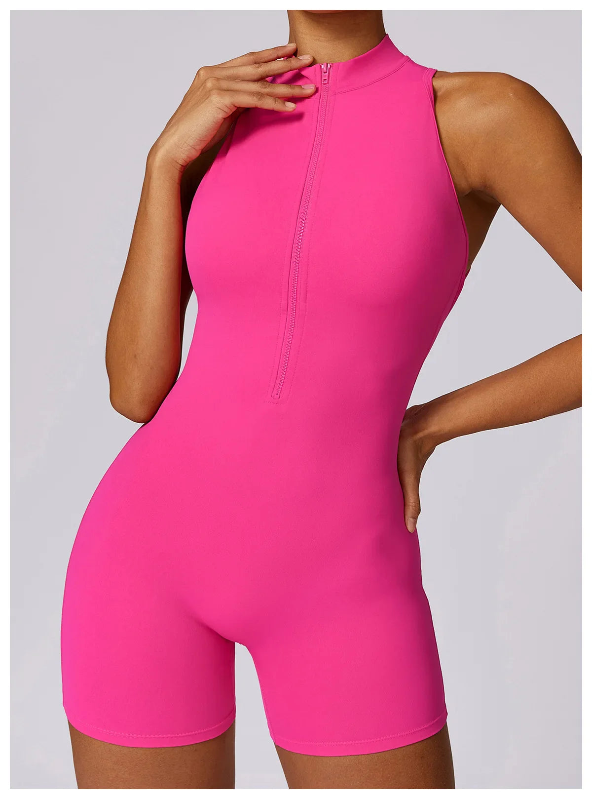 Women's Sleeveless Slim Activewear Jumpsuit for Fitness Wear