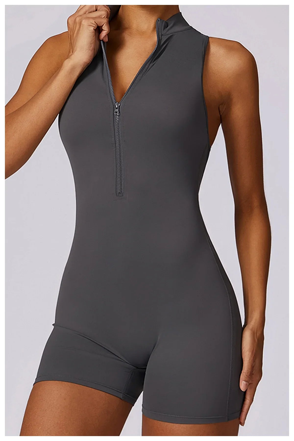 Women's Sleeveless Slim Activewear Jumpsuit for Fitness Wear