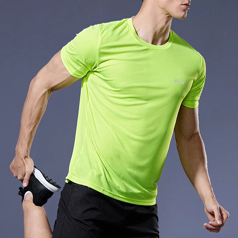 Men's Performance Running Tee Breathable Lightweight Athletic Shirt