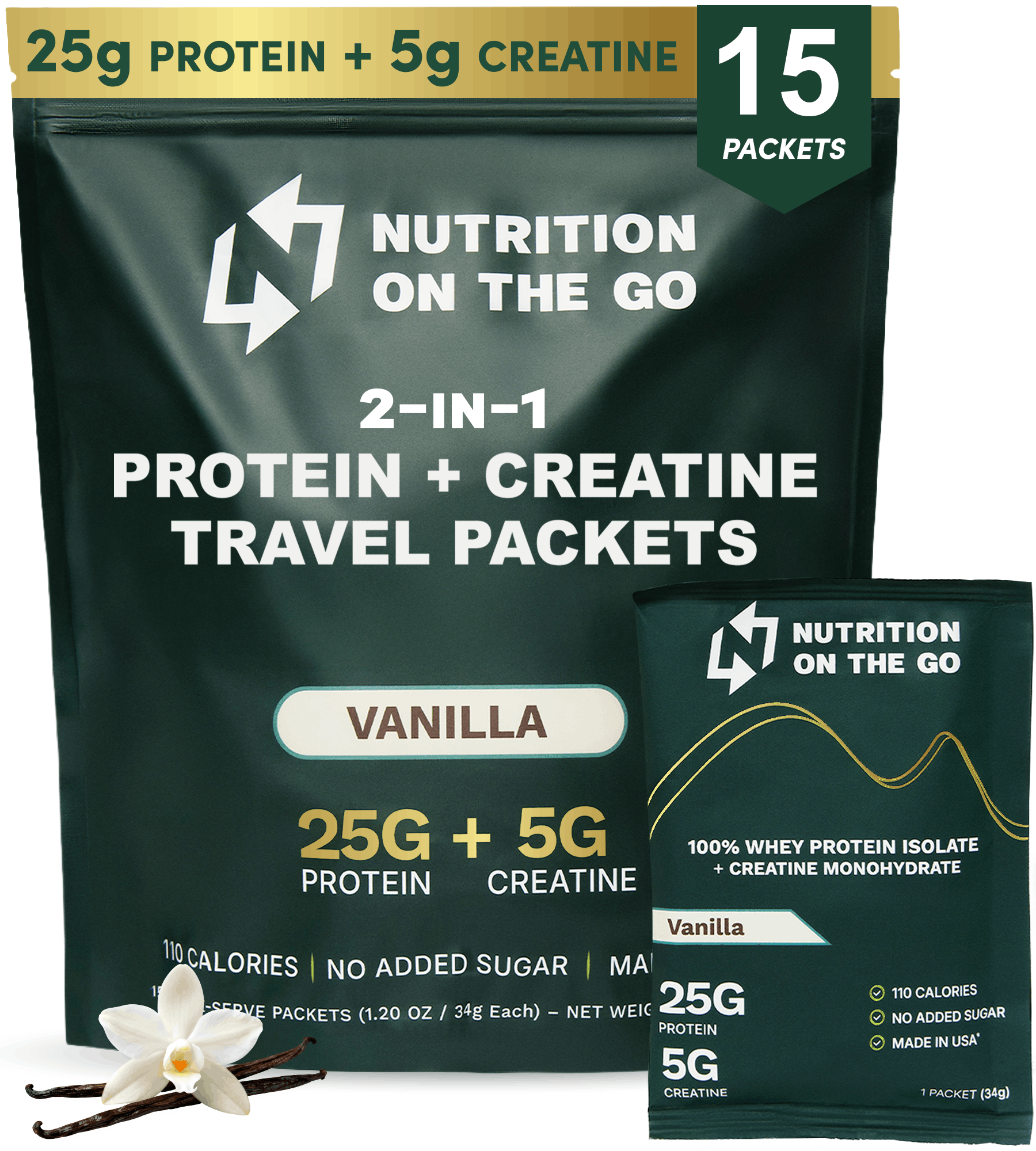 Whey Protein Isolate with Creatine Single Serve Packets