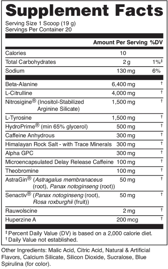 Bucked Up  High Stimulant Pre Workout